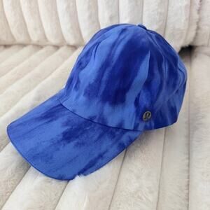 Lululemon Fast Free Run Baseball Cap Women's O/S Blue Game Day Tie Dye Athletic